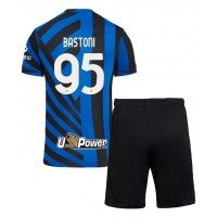 Inter Milan Alessandro Bastoni #95 Hemmadräkt Barn 2024-25 Kortärmad (+ Korta byxor)